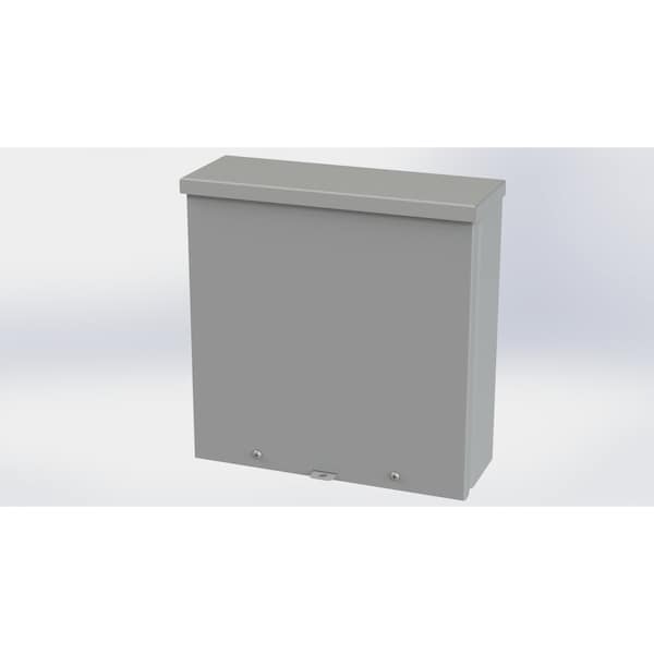 Screws Electrical Enclosures, 12 in H, 4 in D, 12 in W, NEMA 3R, Galvanized Steel